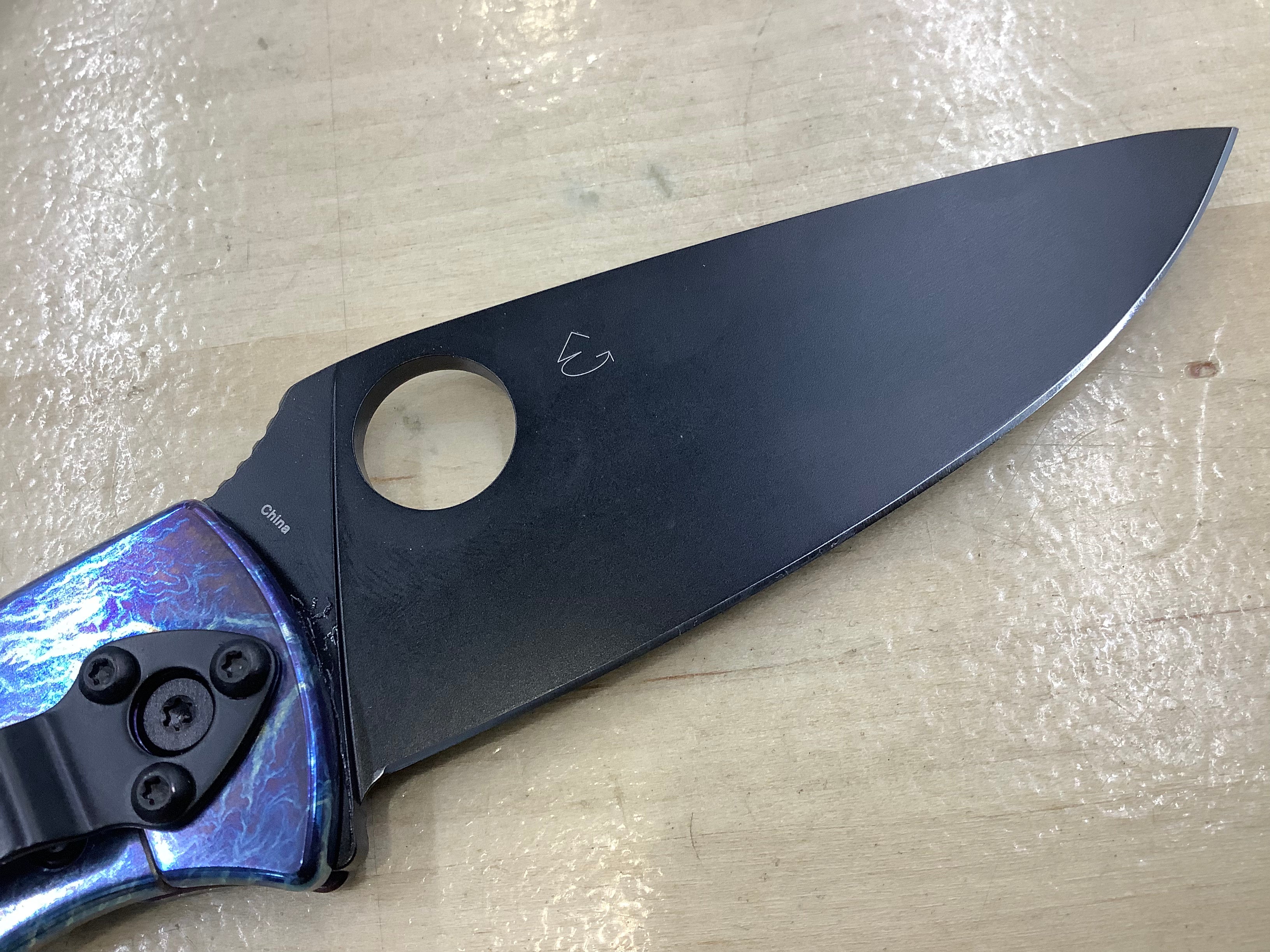 Spyderco Tenacious Titanium Dissary - Black D2 Blade - C122TIBLBKD2P