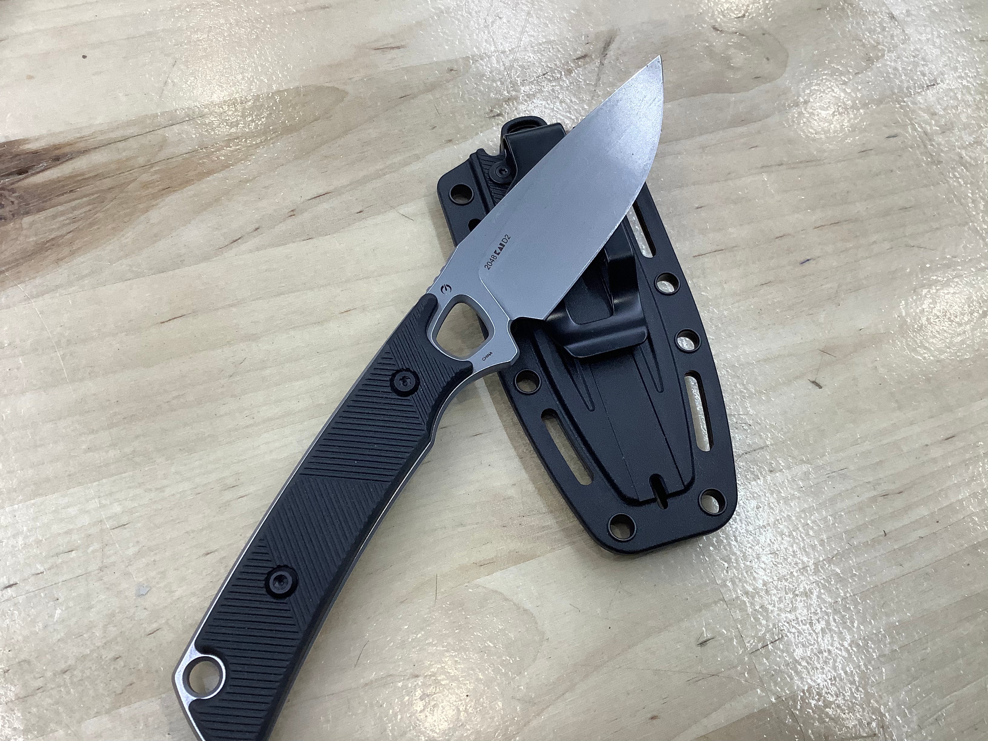 Kershaw Steppe Fixed Blade Knife Black Rubber