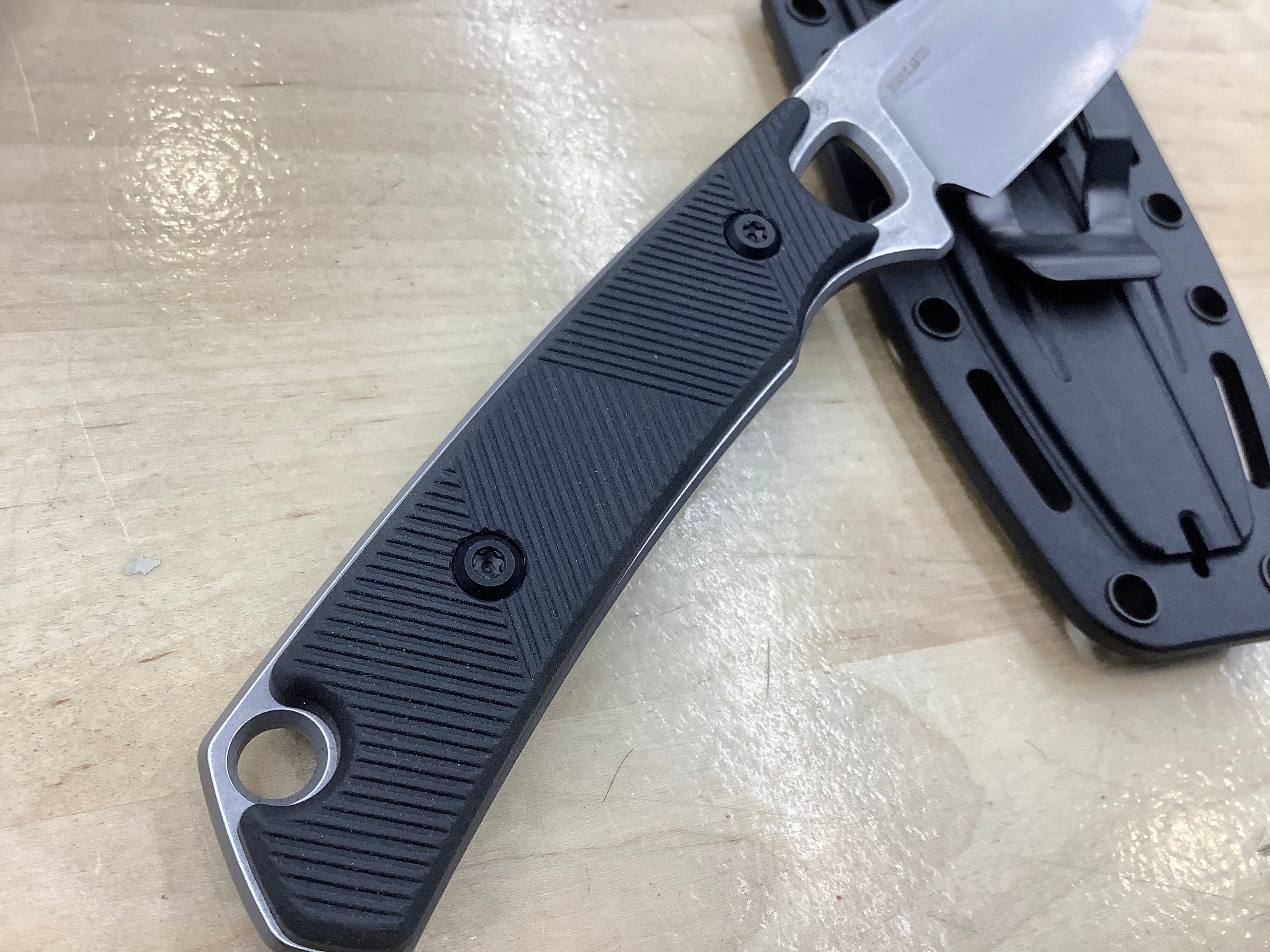 Kershaw Steppe Fixed Blade Knife Black Rubber