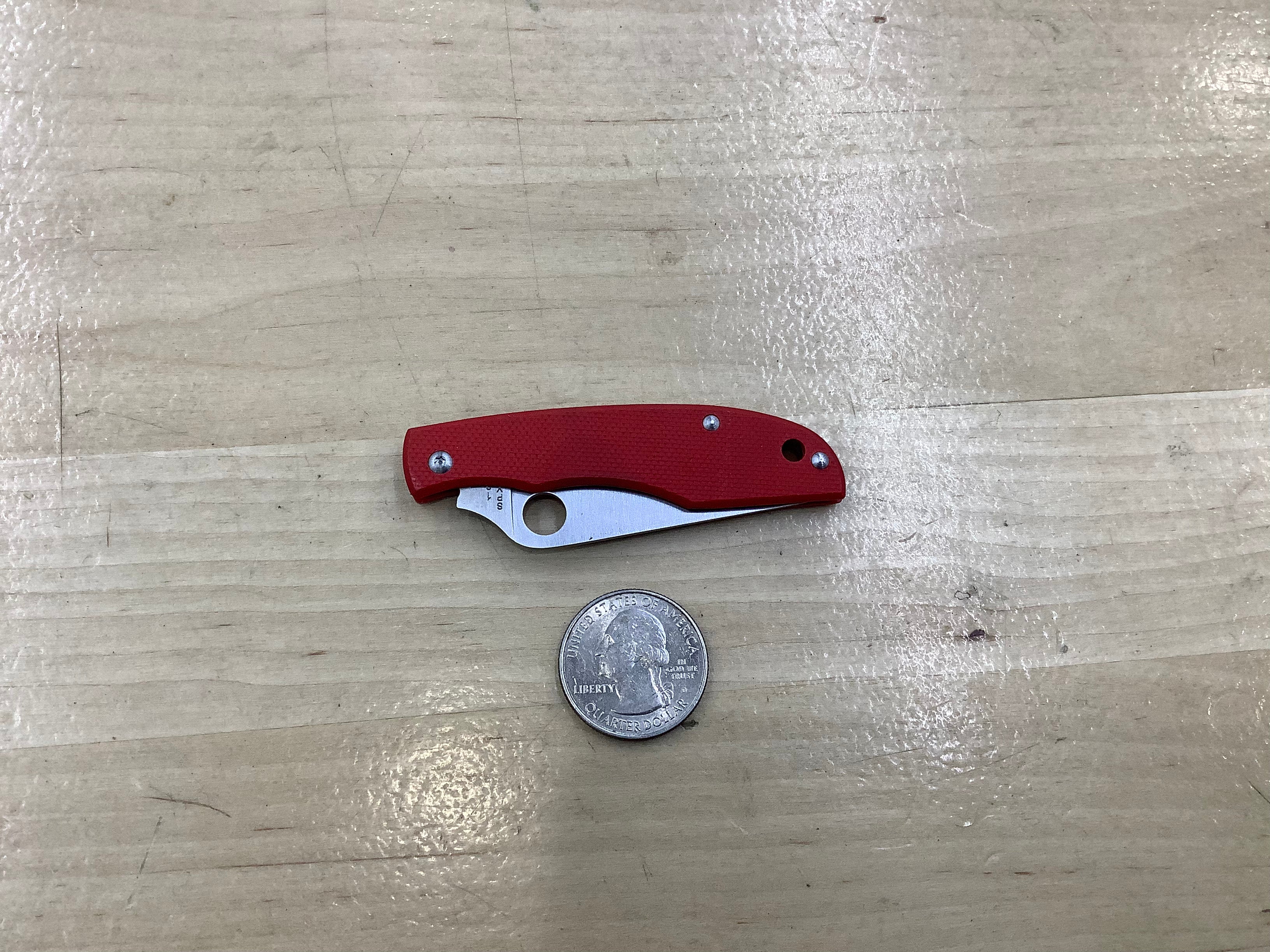 Spyderco Grasshopper Slip Joint Knife Red G-10 (2" Satin 12c27)