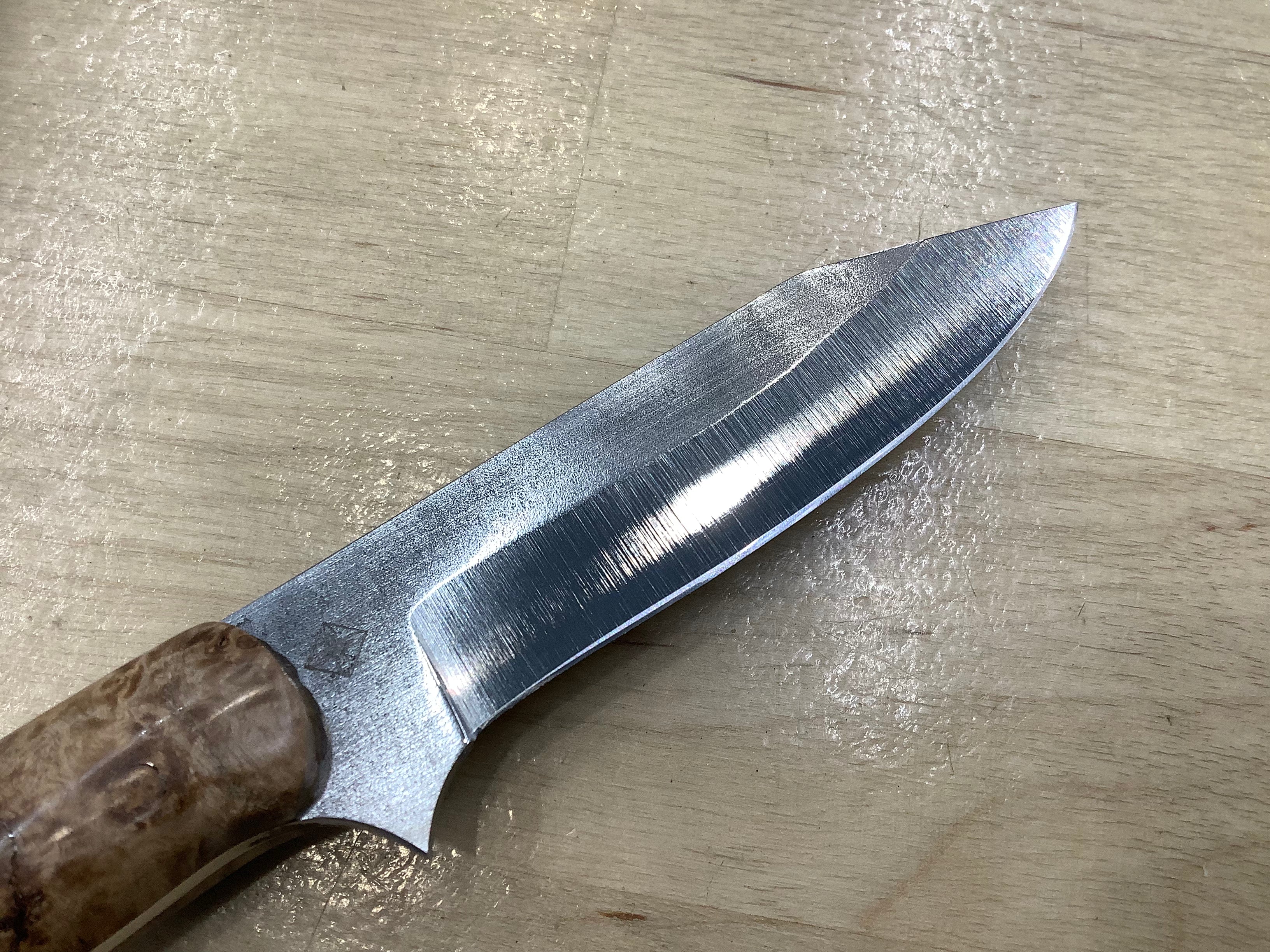 K-Tip Trim / Paring Knife with Black Ash Burl