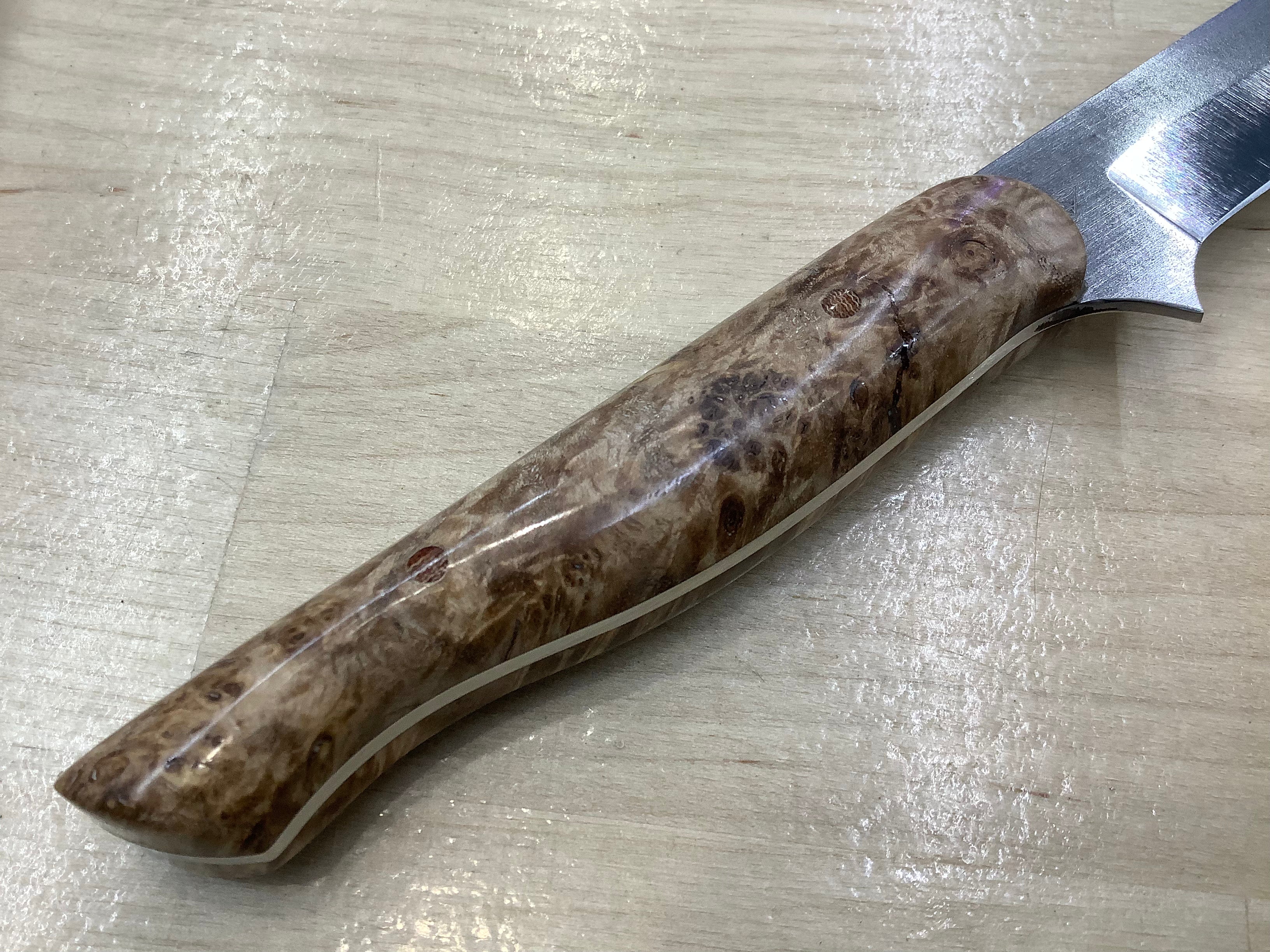 K-Tip Trim / Paring Knife with Black Ash Burl