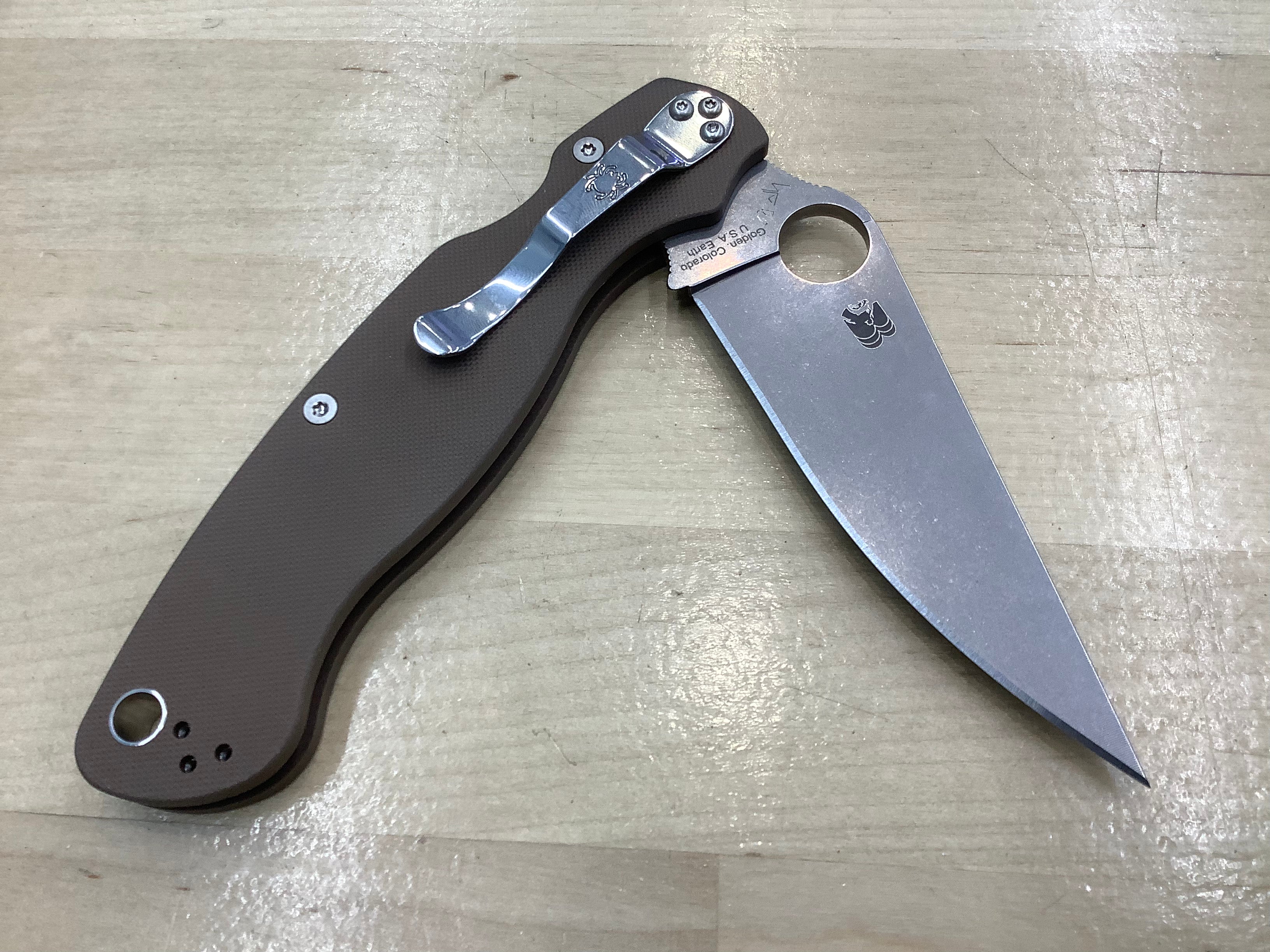 Spyderco Military 2 Brown G-10 CPM 15V SPRINT RUN - C36GBN15V2