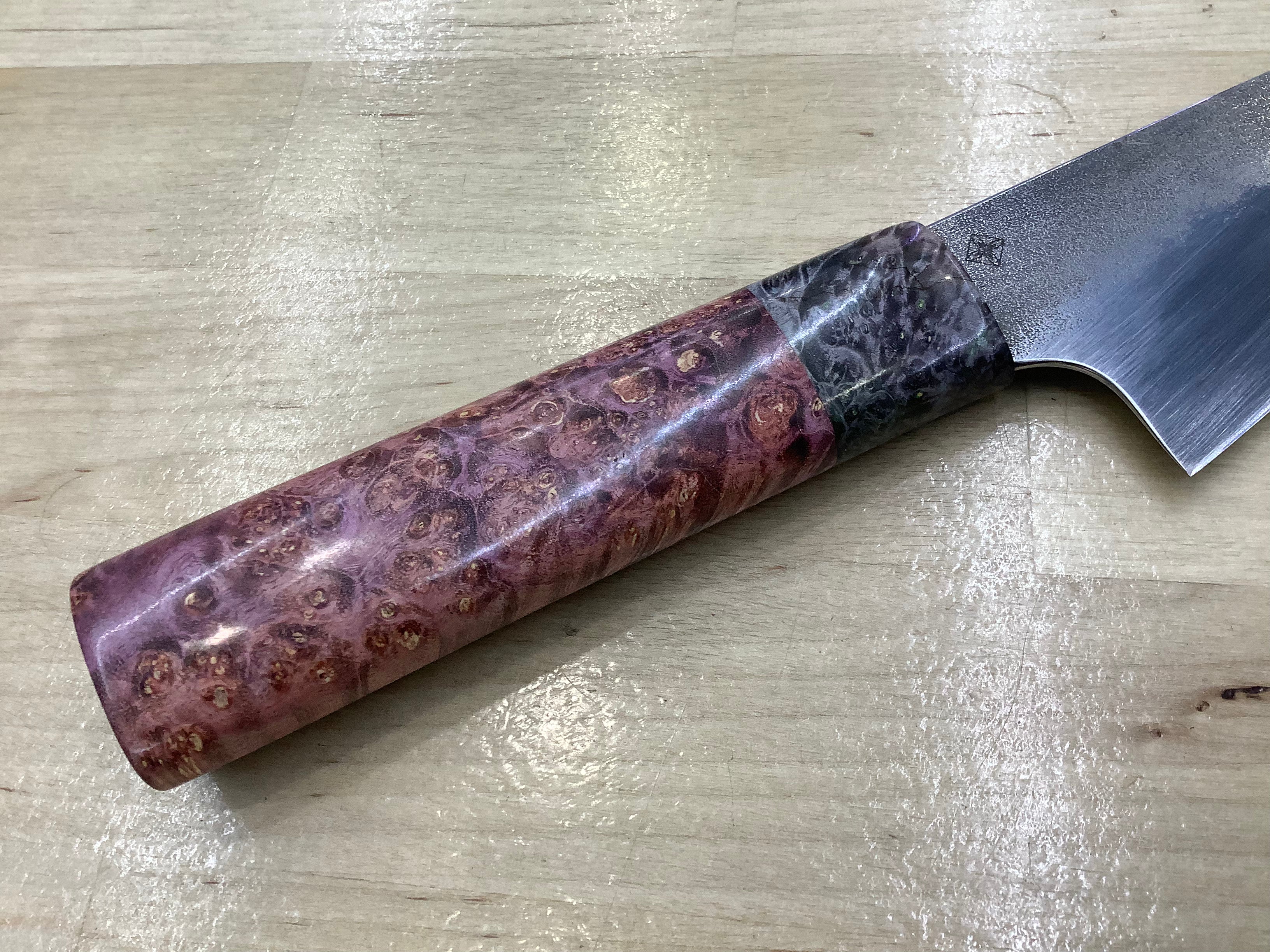 Kiritsuke Chef Knife in CPM MagnaCut with Box Elder Ferrule & Handle