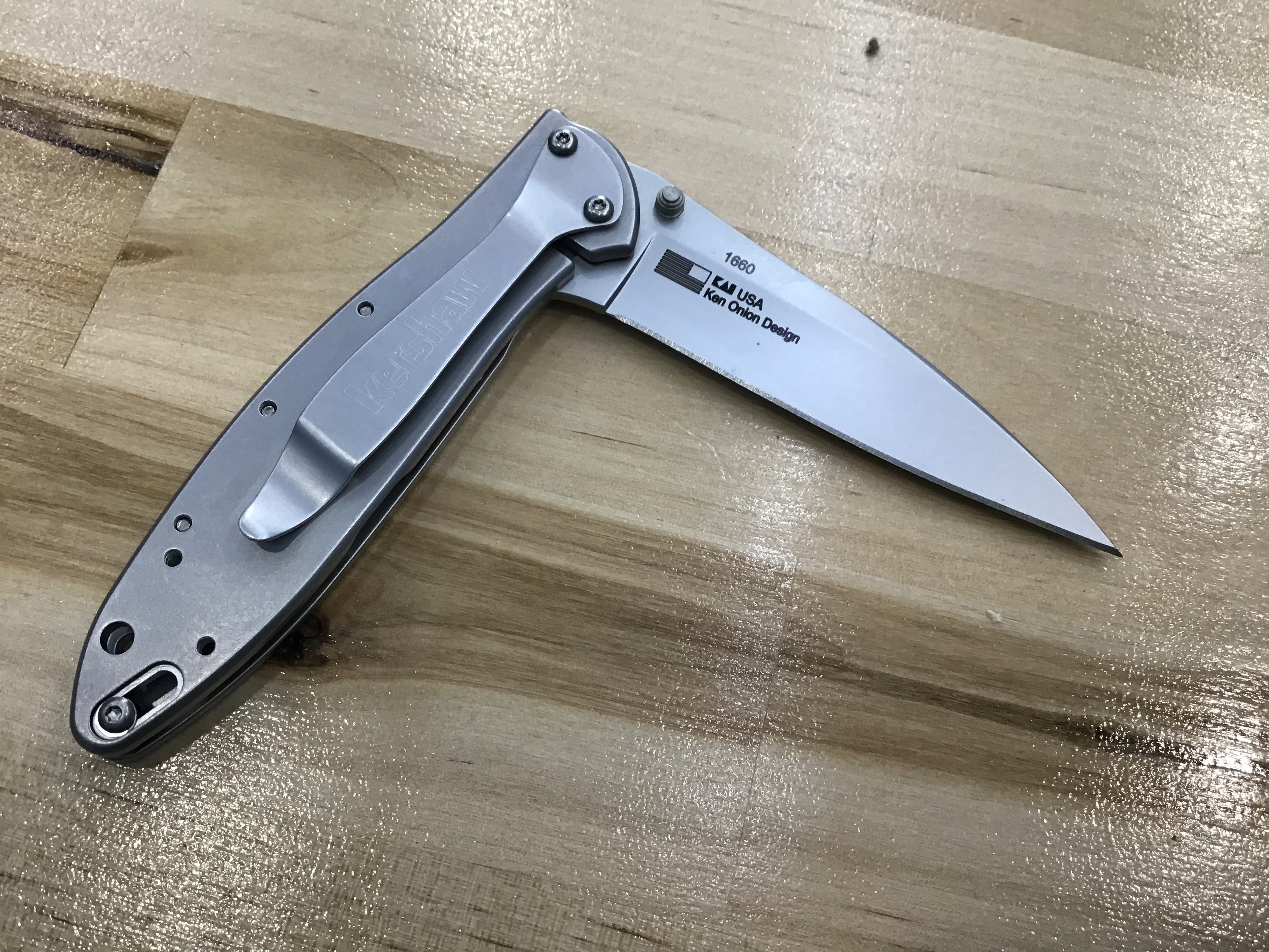 Kershaw Leek Gris Acero Inoxidable 