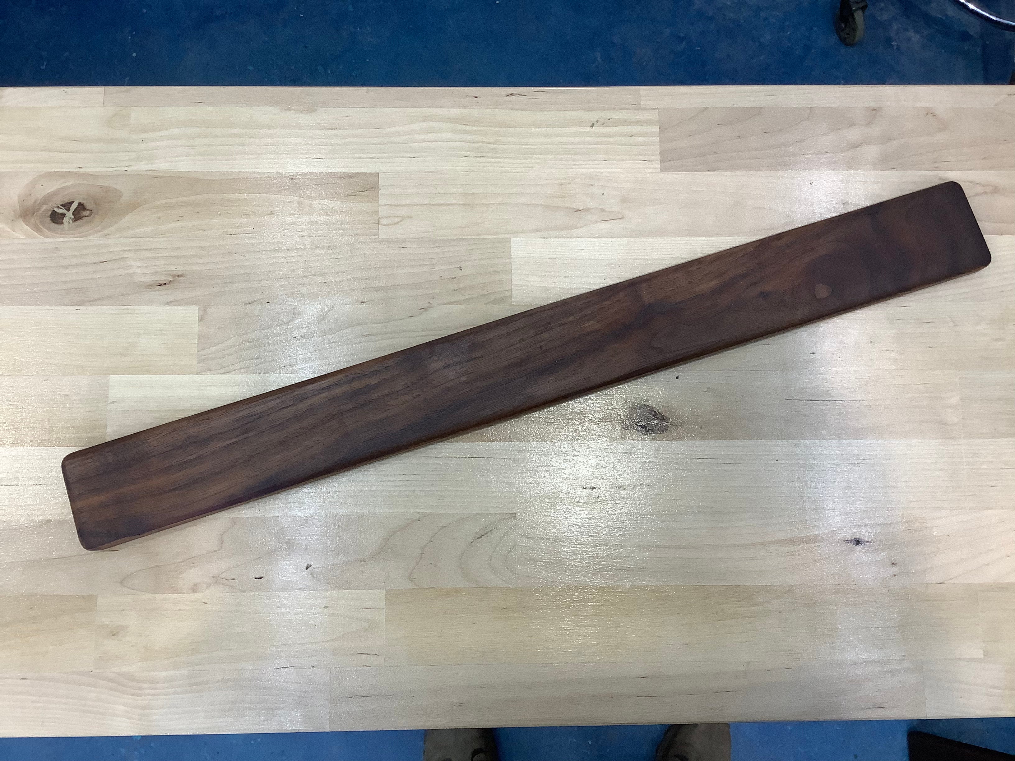 USED Small Walnut Magnetic Knife Rack 24” Long x 2.5” Wide