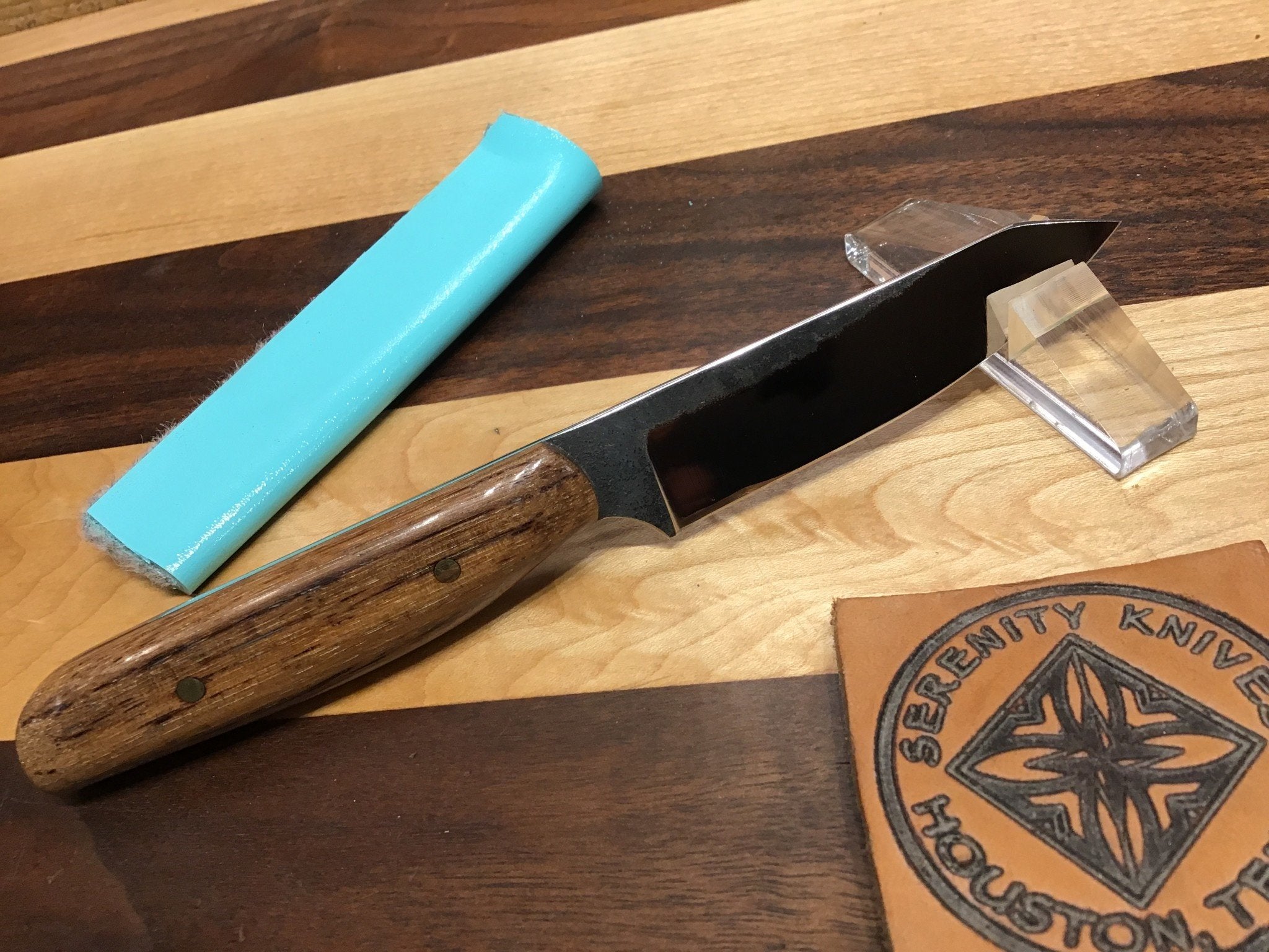 Small Paring Knife 440C with Applewood