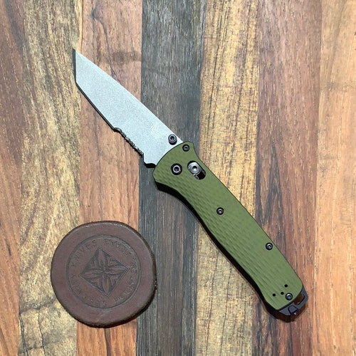 Benchmade Green Bailout 537SGY-1 Serrated