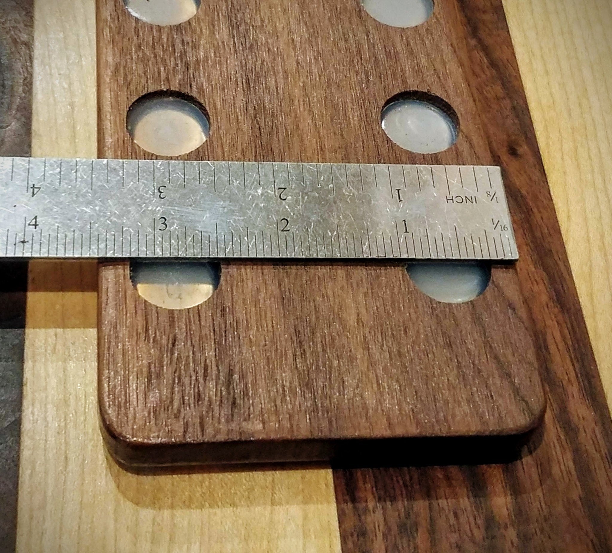 USED Medium Walnut Magnetic Knife Rack 24” Long x 3.5” Wide